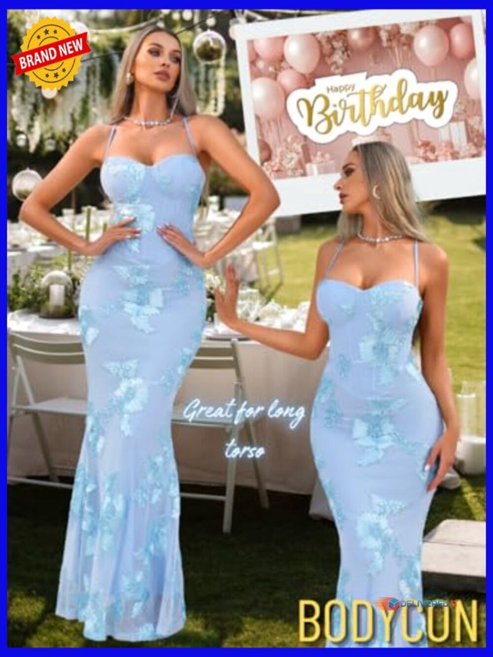 Floor Length Formal Floral Mermaid Dress Backless Corset Evening Gown - Picture 6 of 7